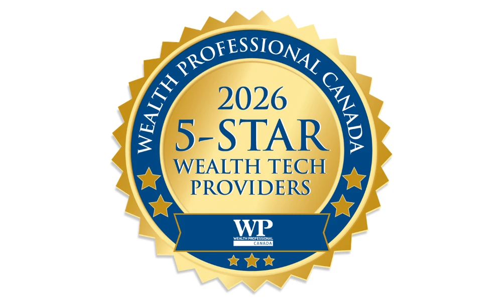 Wealth Professional 5-Star Wealth Tech Providers — editorial graphic from the portfolio management and fintech report