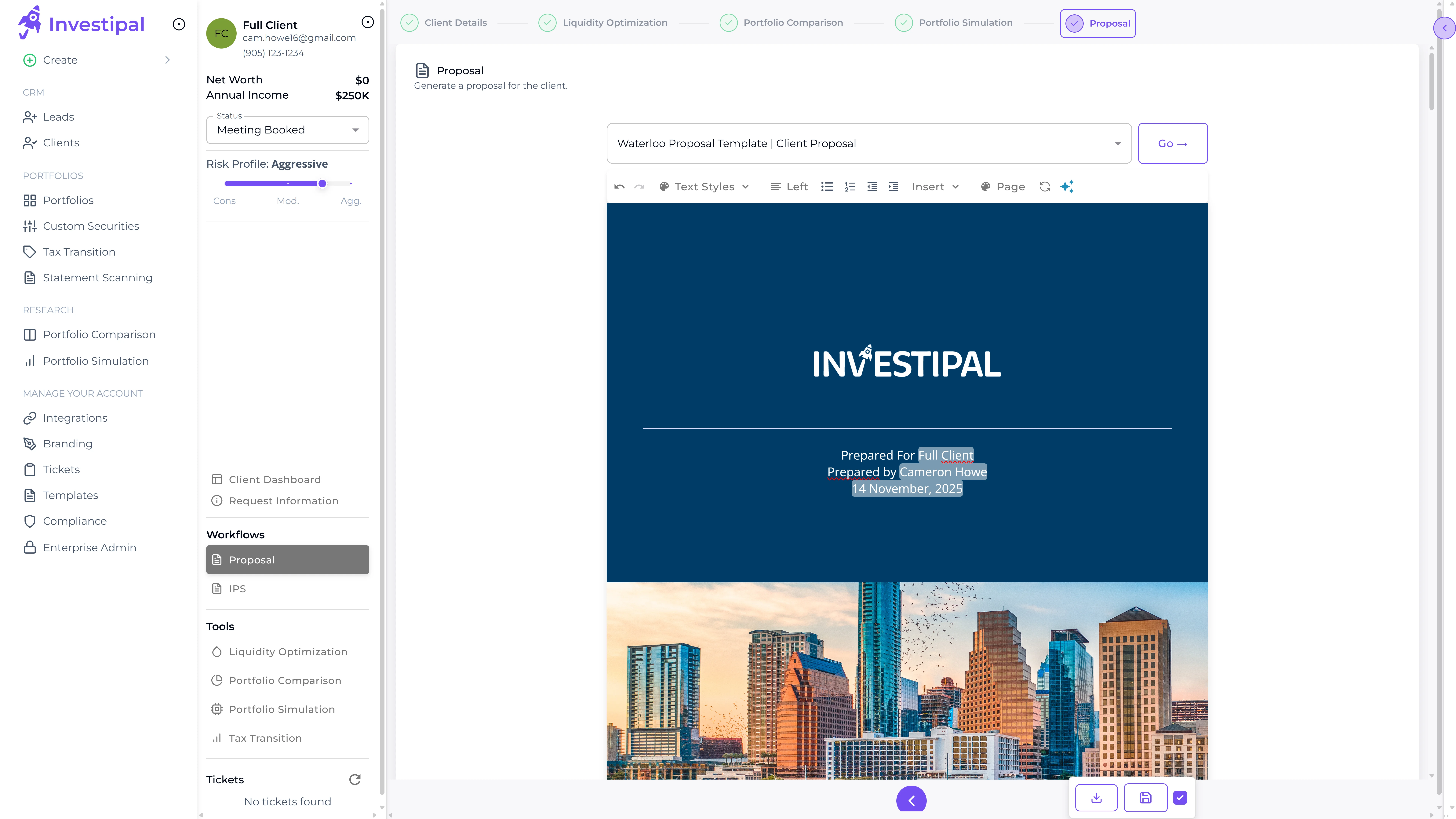 Investipal Proposal Generation - AI-powered proposals with personalized commentary