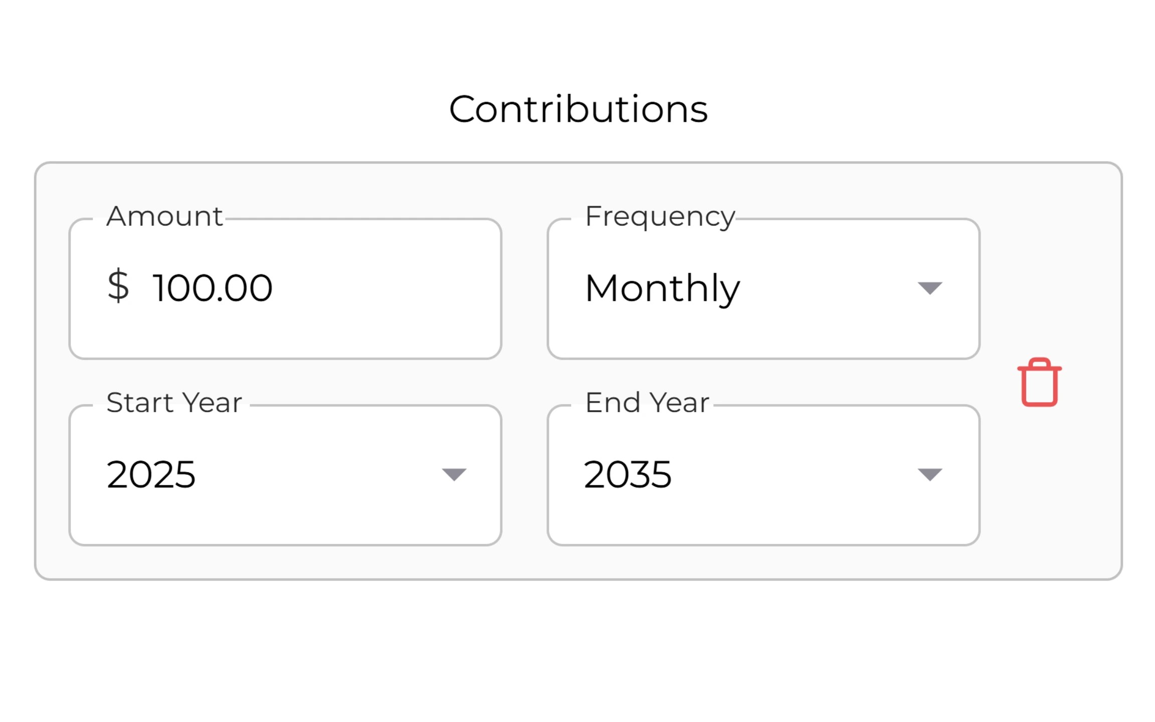 Complete retirement income projection